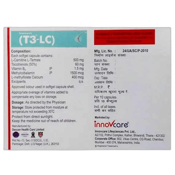 t 3 lc capsule 10's